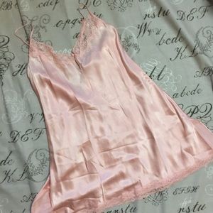 Pink silk nightgown